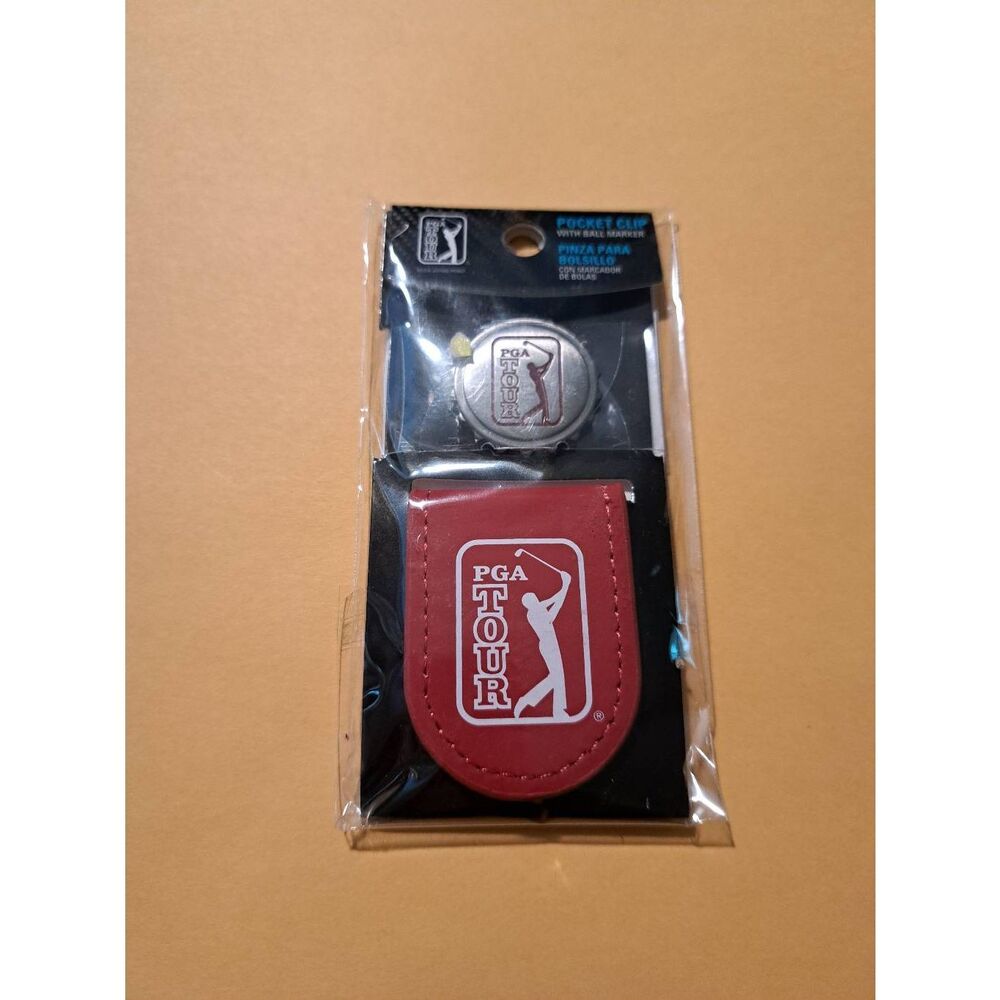 New PGA Tour Tango Red Pocket Clip with Ball Marker NWT Official Golf Accessory